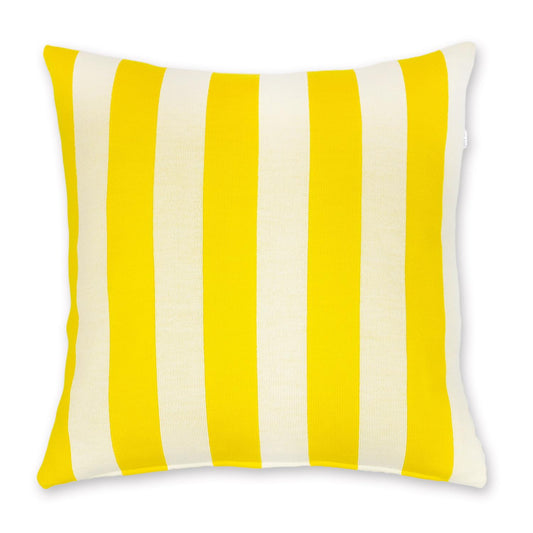 Kissenhülle 50x50cm Stripes, gelb/weiß - Lenz & Leif