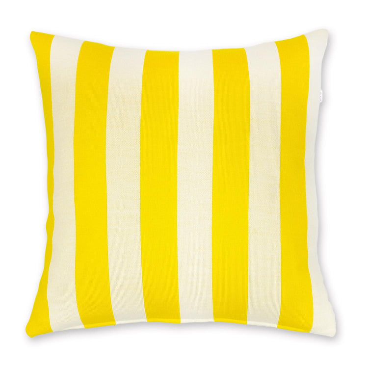 Kissenhülle 50x50cm Stripes, gelb/weiß - Lenz & Leif