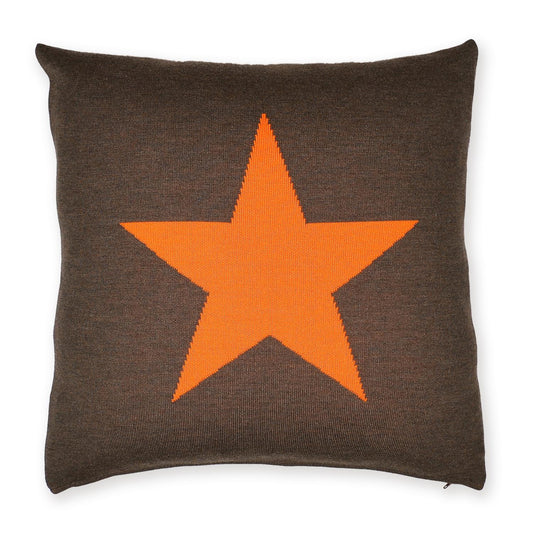Kissenhülle 50x50cm Star, braun/orange - Lenz & Leif