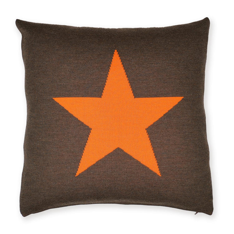 Kissenhülle 50x50cm Star, braun/orange - Lenz & Leif