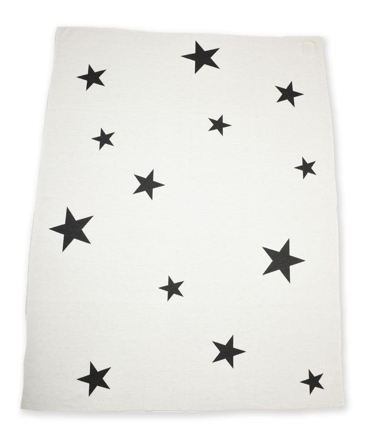 Decke 140x180cm Stars, weiß/dunkelgrau - Lenz & Leif