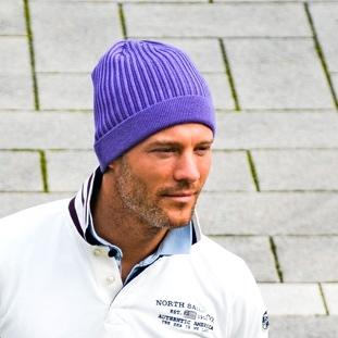 Mütze unisex, lila - Lenz & Leif