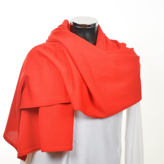 Schal unisex, 70x200cm, rot - Lenz & Leif