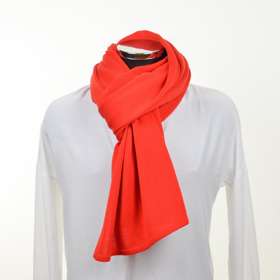 Schal unisex, 70x200cm, rot - Lenz & Leif