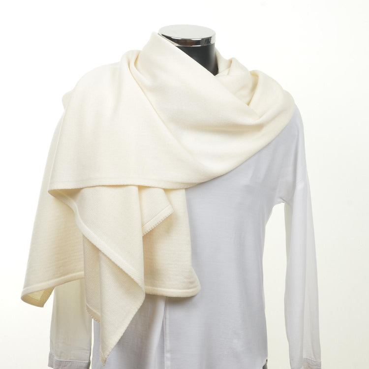 Schal unisex, 70x200cm, weiß - Lenz & Leif