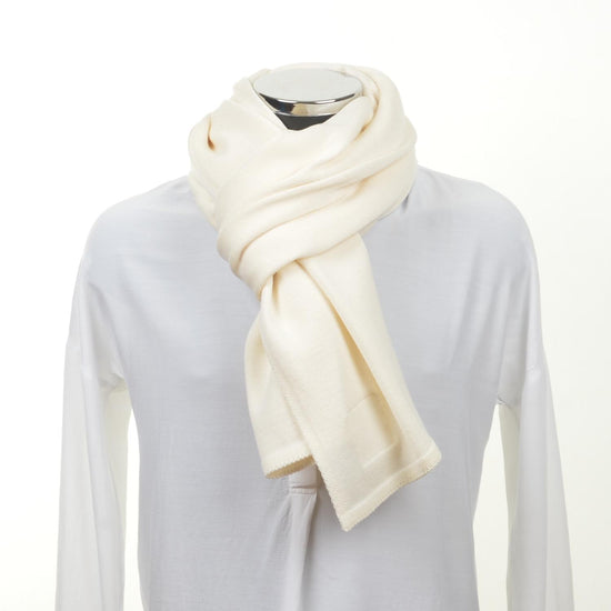 Schal unisex, 70x200cm, weiß - Lenz & Leif