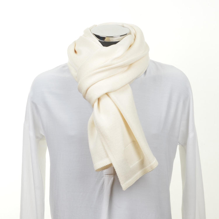 Schal unisex, 70x200cm, weiß - Lenz & Leif