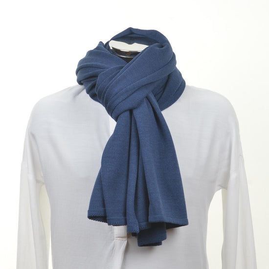 Schal unisex, 70x200cm, dunkelblau - Lenz & Leif