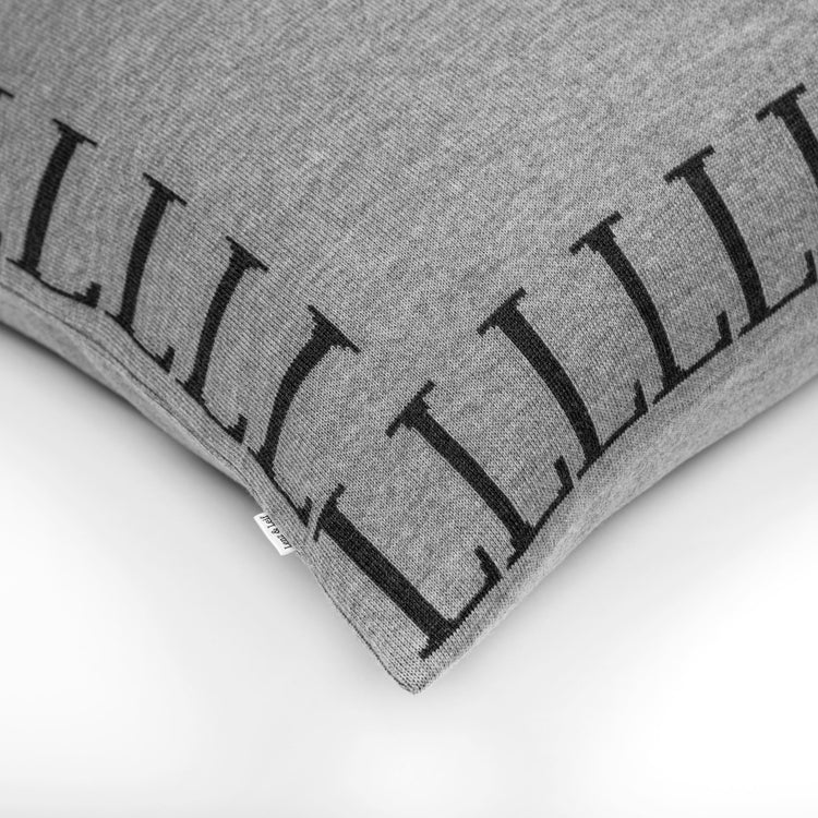 Kissenhülle 50x50cm LLLL, grau/dunkelgrau