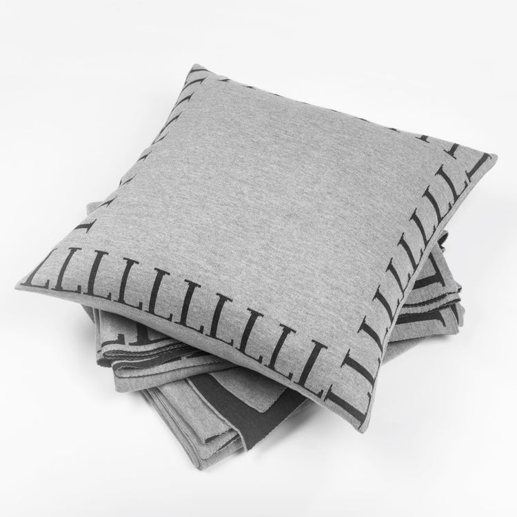 Kissenhülle 50x50cm LLLL, grau/dunkelgrau