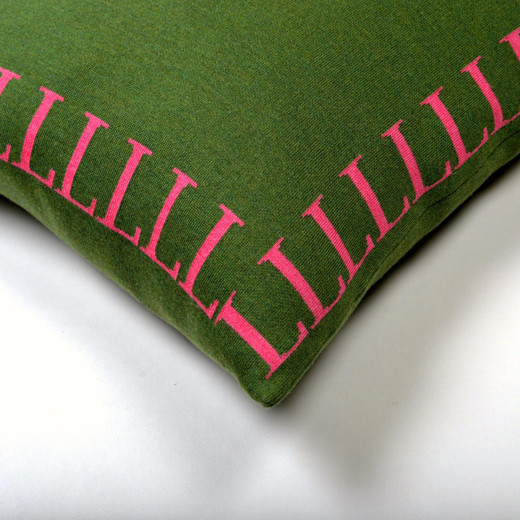 Kissenhülle 50x50cm LLLL, grün/magenta - Lenz & Leif