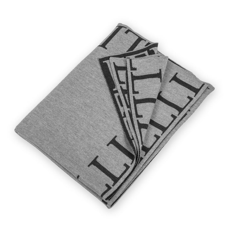 Decke 140x180cm LLLL, grau/dunkelgrau