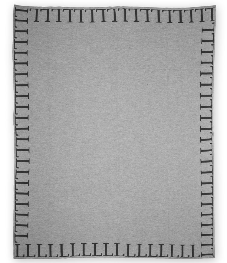 Decke 140x180cm LLLL, grau/dunkelgrau