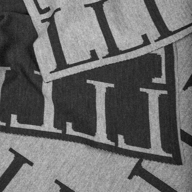 Decke 140x180cm LLLL, grau/dunkelgrau