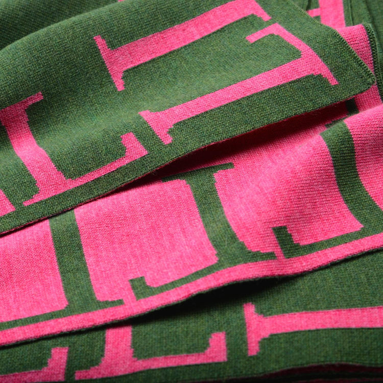 Decke 140x180cm LLLL, grün/magenta - Lenz & Leif