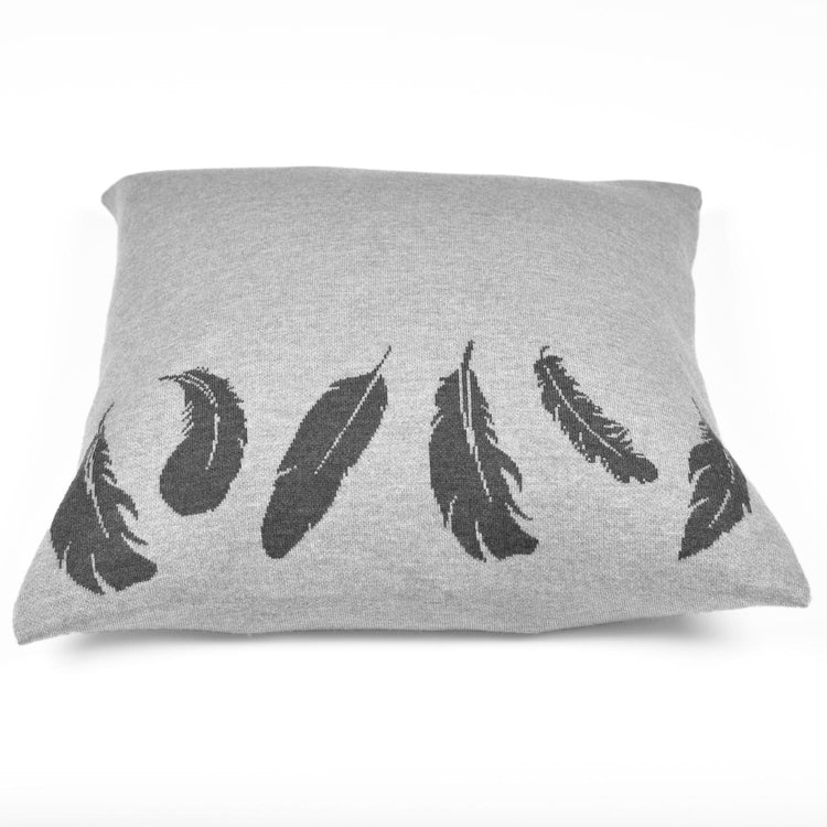 Kissenhülle 50x50cm Feather, grau/dunkelgrau