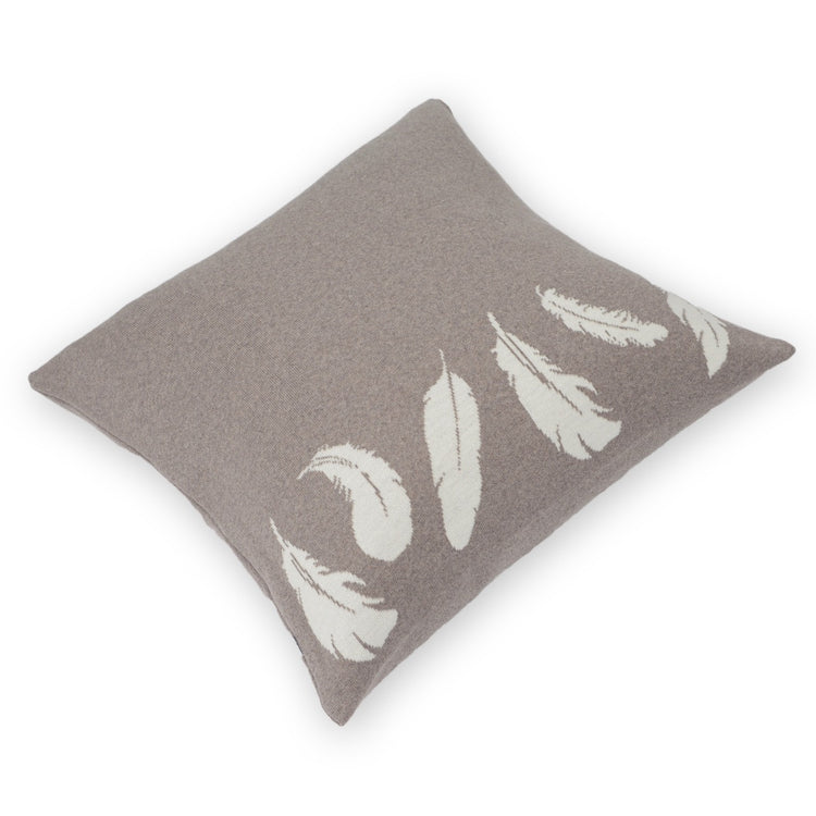 Cushion cover 50x50cm Feather, beige / white