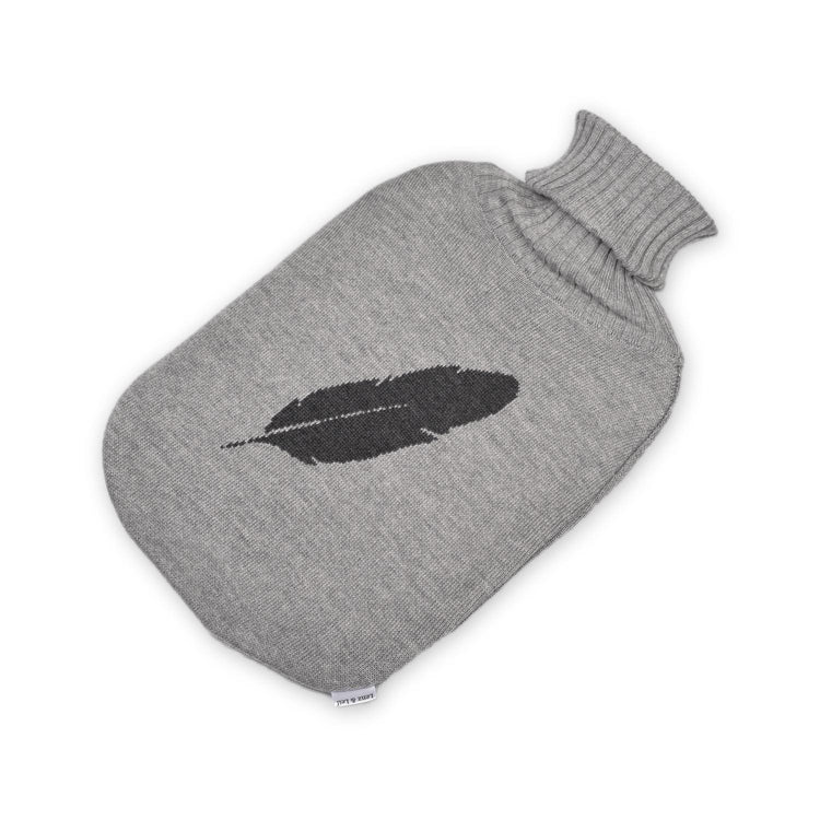 Wärmflasche Feather, grau/dunkelgrau