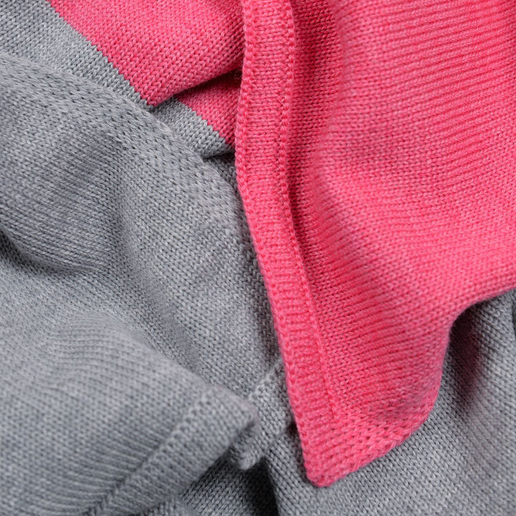 Blanket 140x180cm Domino, gray / magenta