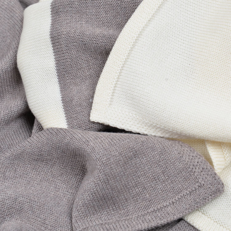 Decke 140x180cm Domino, weiß/beige