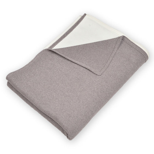 Decke 140x180cm Domino, weiß/beige