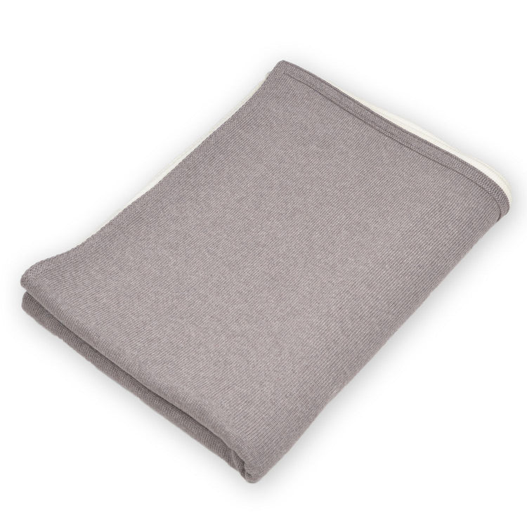 Decke 140x180cm Domino, weiß/beige