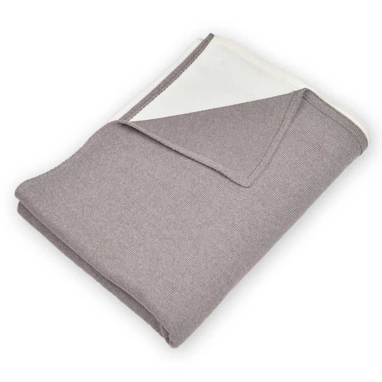 Decke 140x180cm Domino, weiß/beige