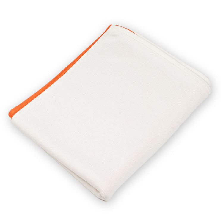 Decke 140x180cm Domino, weiß/orange