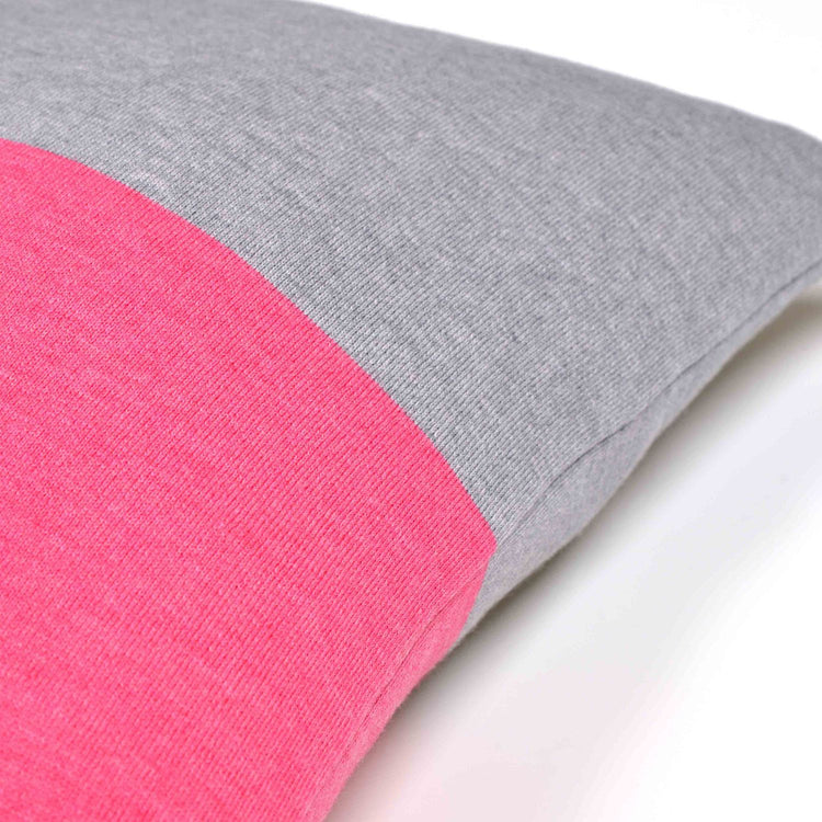 Kissenhülle 50x50cm Domino, grau/magenta