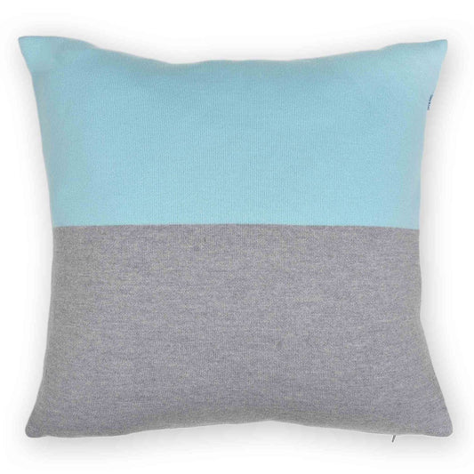 Cushion cover 50x50cm Domino, gray / turquoise