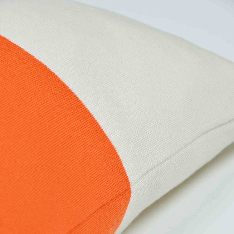 Kissenhülle 50x50cm Domino, weiß/orange