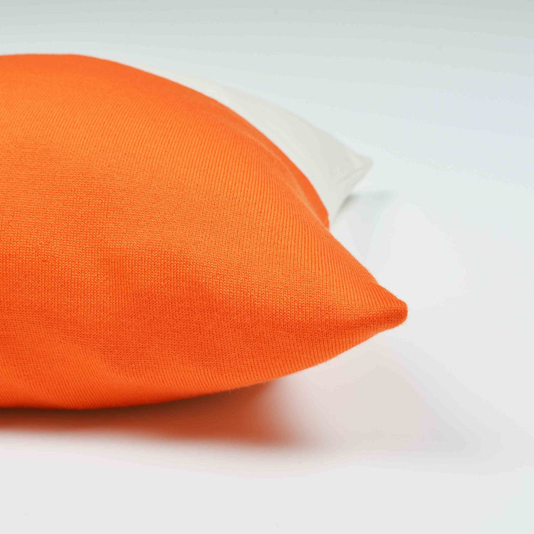 Kissenhülle 50x50cm Domino, weiß/orange