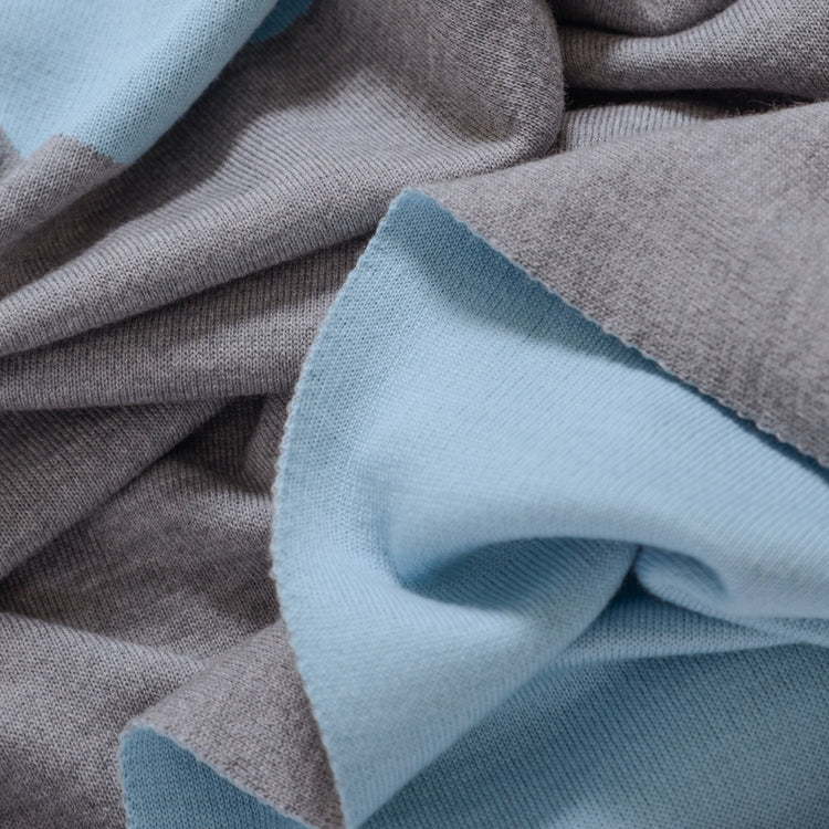 Bettüberwurf 200x240cm Ananas, grau/türkis