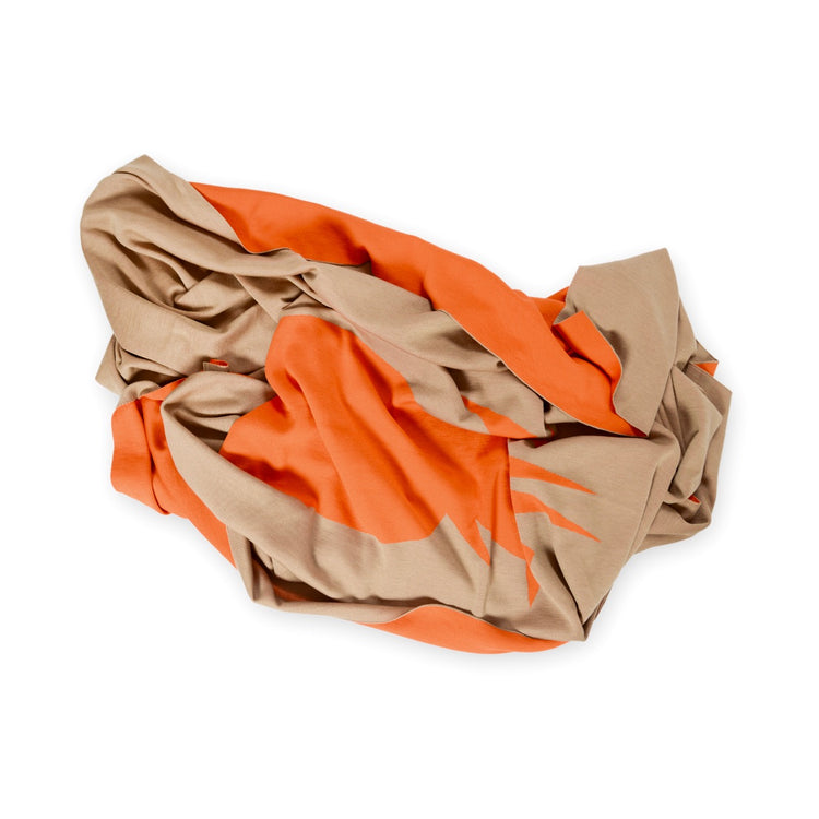 Bettüberwurf 200x240cm Ananas, camel/orange