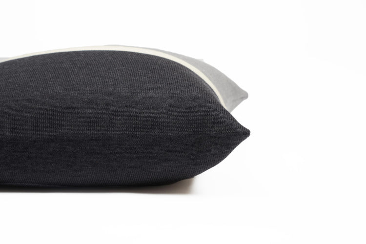 Kissenhülle 50x50cm Trio, grau/dunkelgrau/weiß