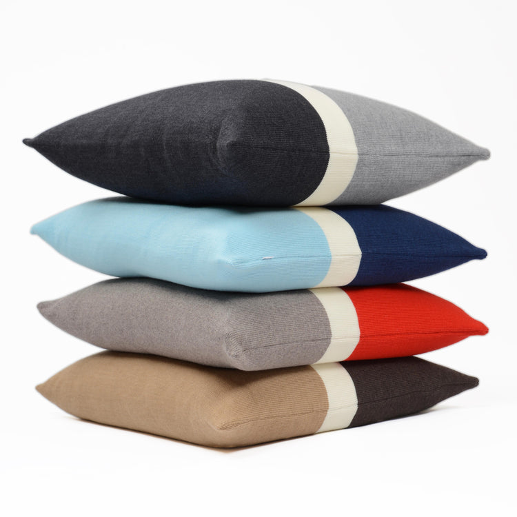 Kissenhülle 50x50cm Trio, grau/dunkelgrau/weiß