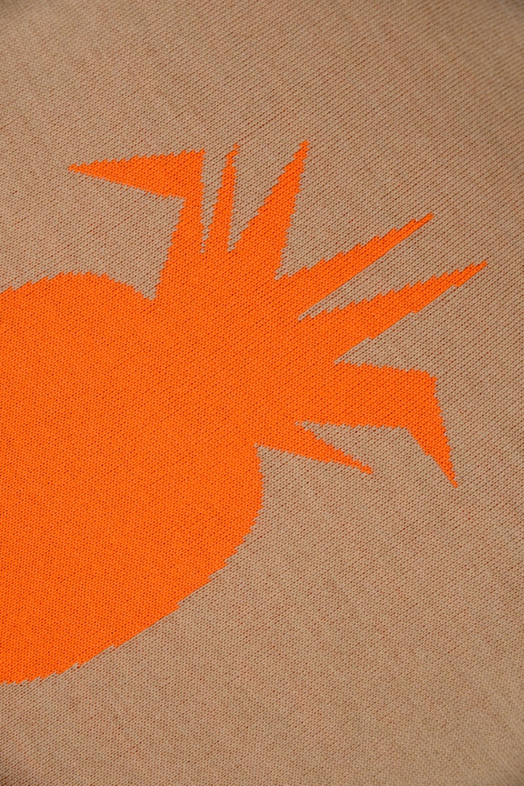 Kissenhülle 50x50cm Ananas, camel/orange