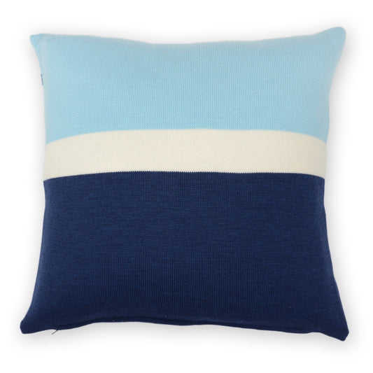 Cushion cover 50x50cm Trio, blue-turquoise / white