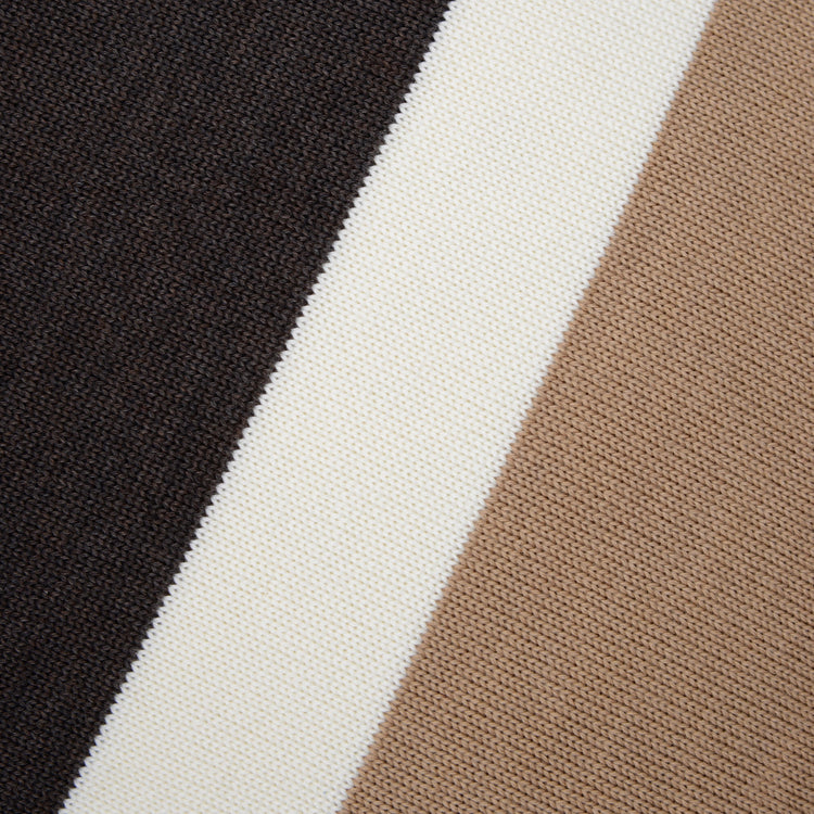 Kissenhülle 50x50cm Trio, braun/camel/weiß