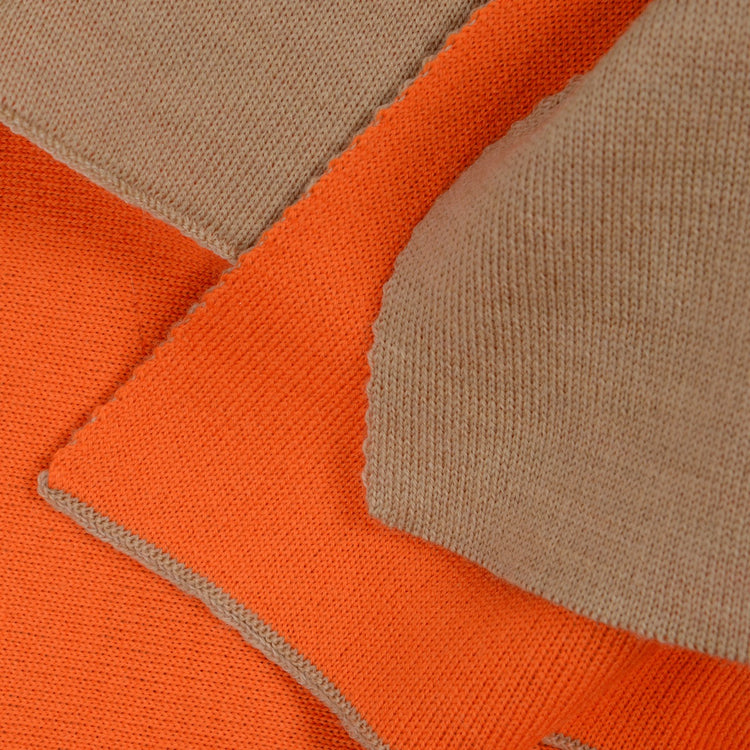 Decke 140x180cm Ananas, camel/orange