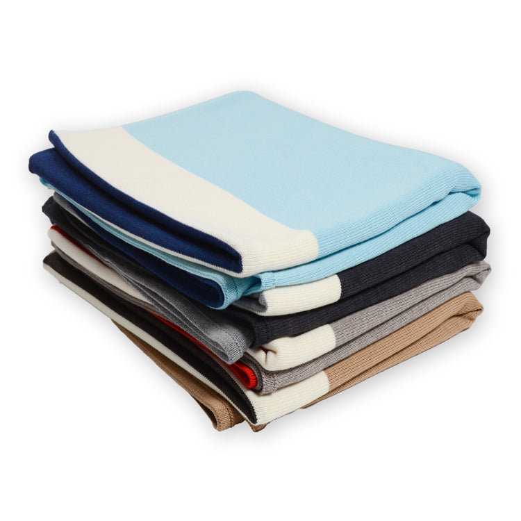 Decke 140x180cm Trio, blau/türkis/weiß