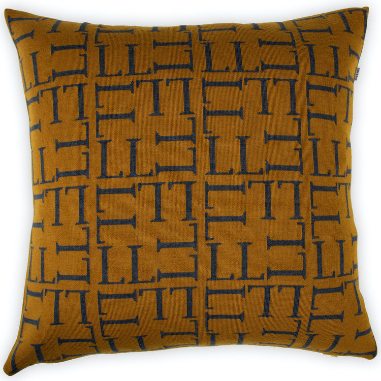 Cushion cover 60x60cm LL all over, caramel / dark gray