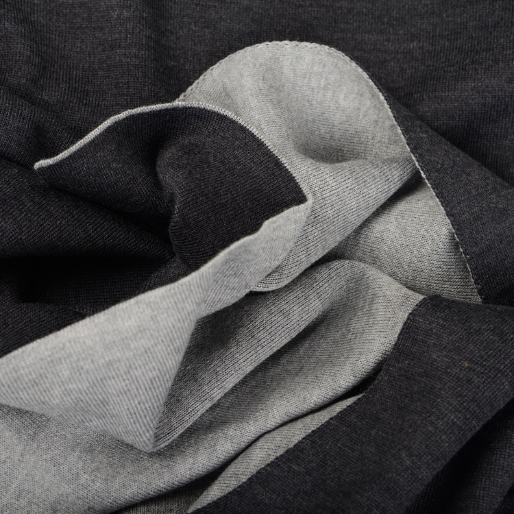 Decke 140x180cm Doubleface, grau/ dunkelgrau