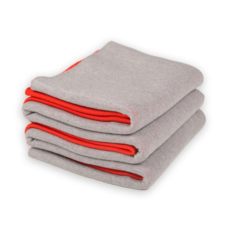 Decke 140x180cm Doubleface, grau/rot