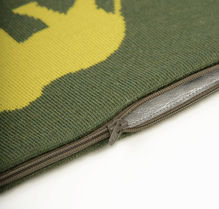 Clutch 23x15cm Elephant, grün/gelb