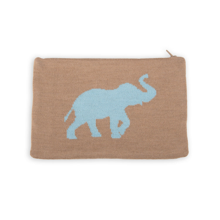 Clutch 23x15cm Elephant, camel/türkis