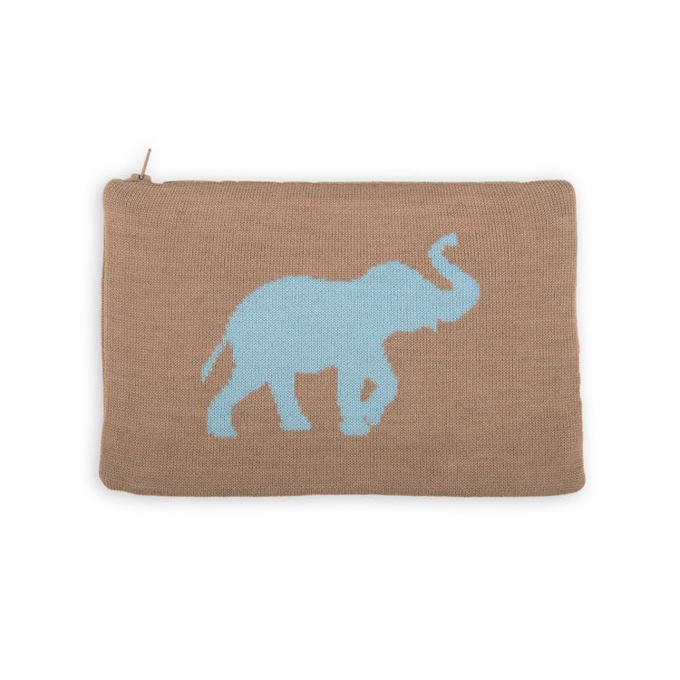 Clutch 23x15cm Elephant, camel/türkis