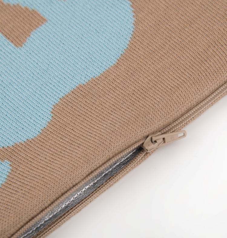 Clutch 23x15cm Elephant, camel/türkis