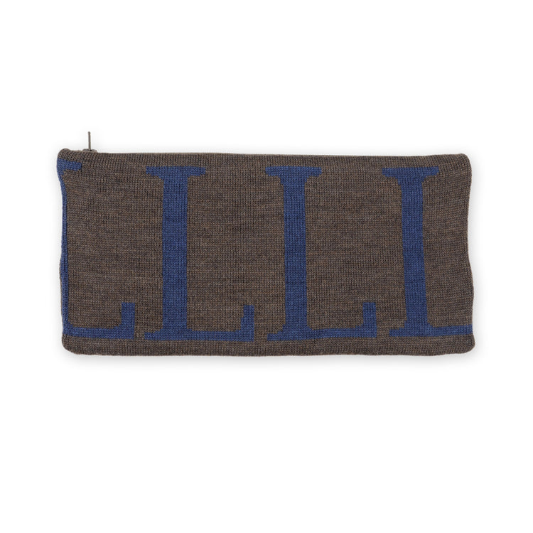 Clutch 25x13cm LLLL, braun/blau