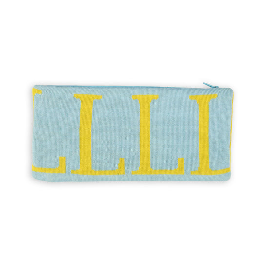 Clutch 25x13cm LLLL, türkis/gelb